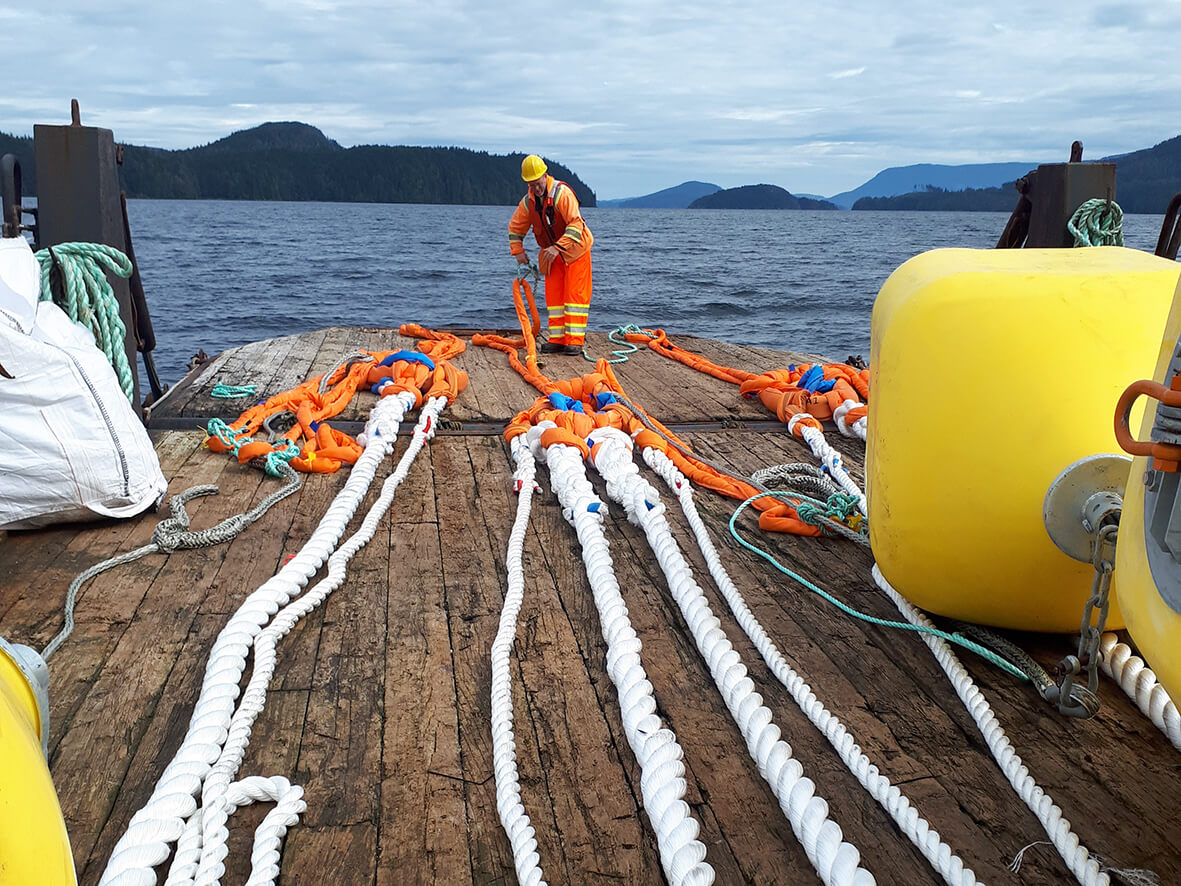 Mørenot Aquaculture_Forberedelser Flexilink